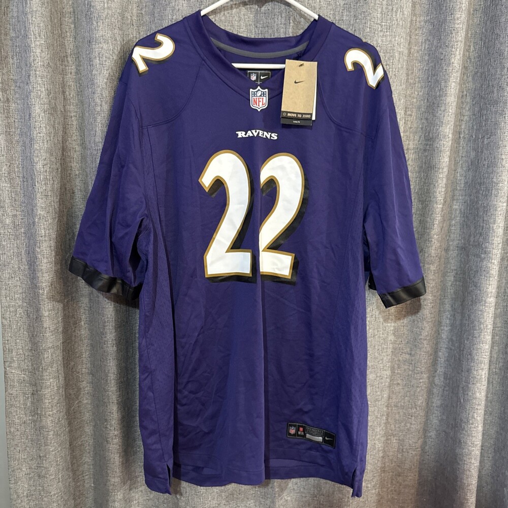NWT Ravens Derrick Henry Nike Football Game Jersey On Field Purple Adult XL $130